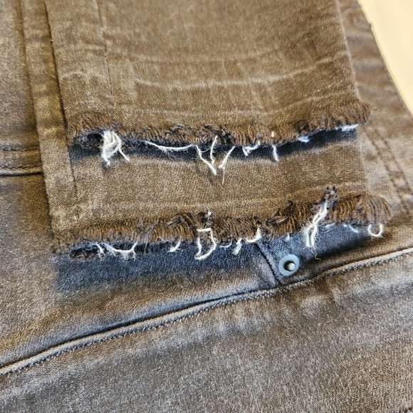 Spanx Jeans High Rise Black Distressed Skinny, sz M - Picture 6 of 8